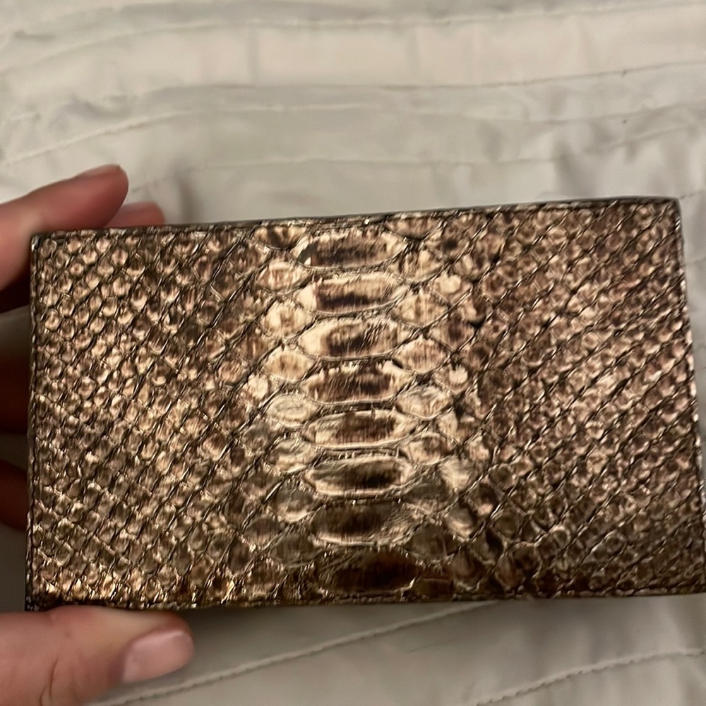 Nancy Gonzalez Metallic Python Snake Scale Evenin… - image 1